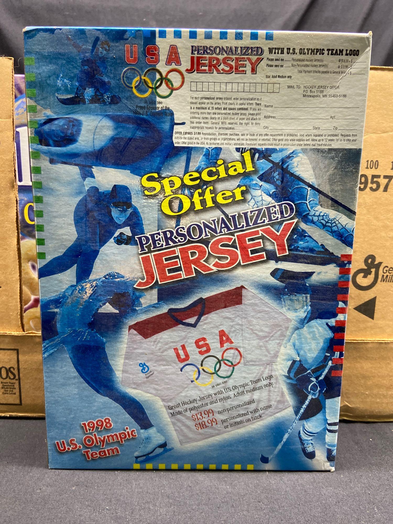 Box of USA Olympic crunch and Millennios