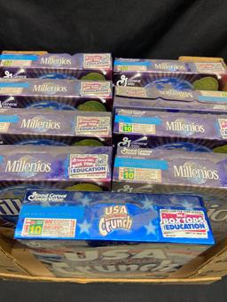 Box of USA Olympic crunch and Millennios