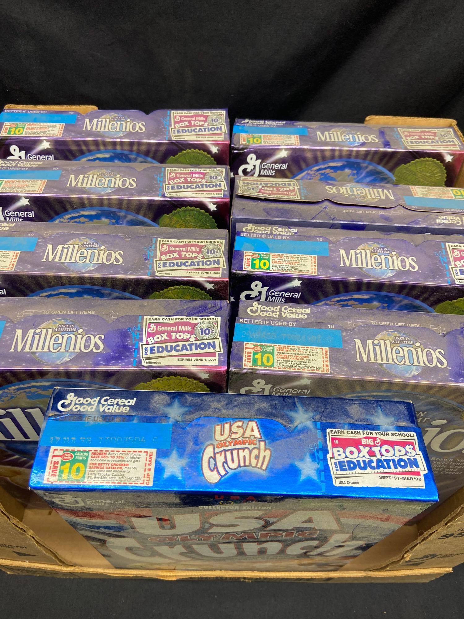 Box of USA Olympic crunch and Millennios