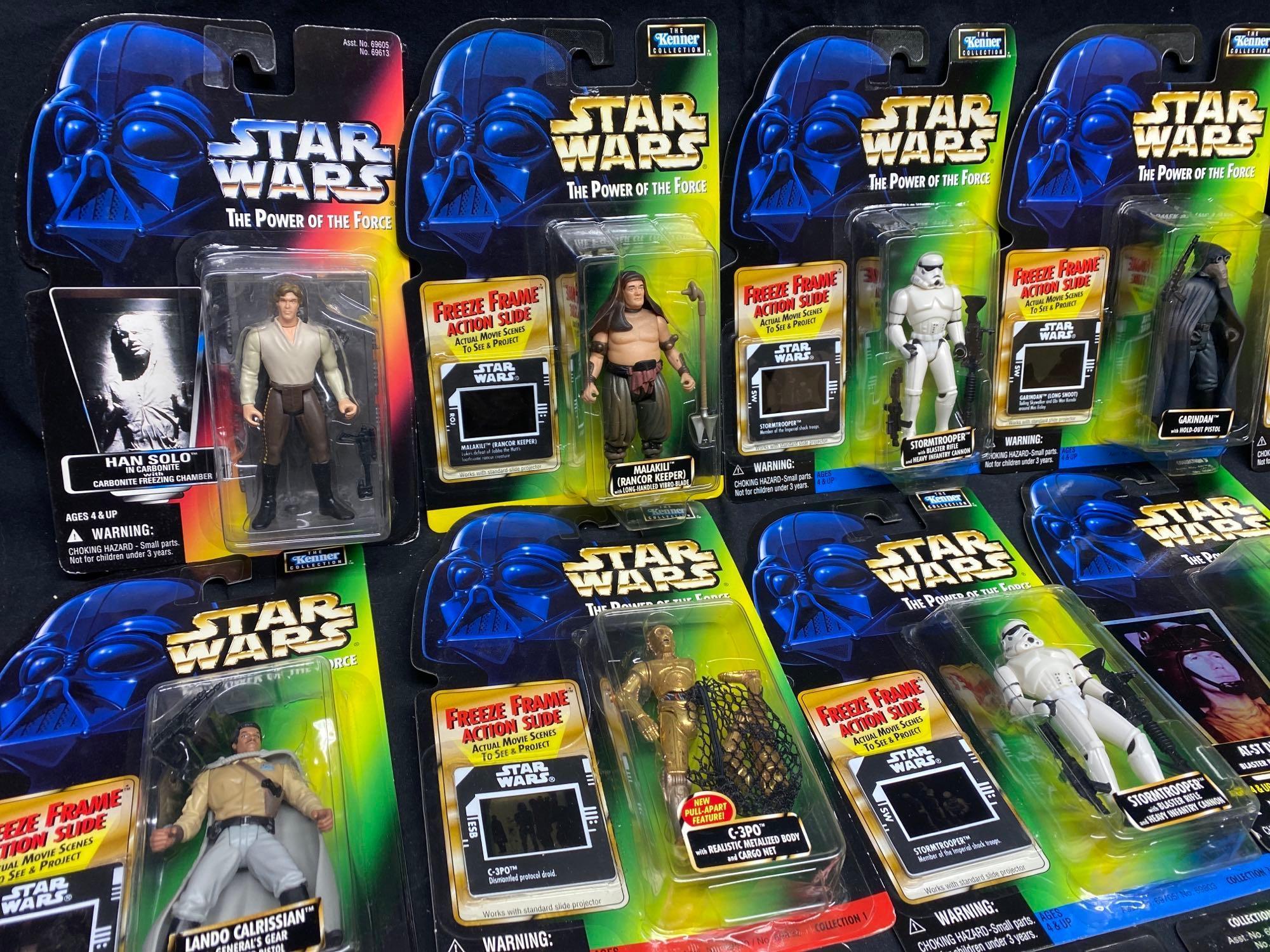 18 Star Wars action figures 1996 Power Of The Force, Hasbro And More