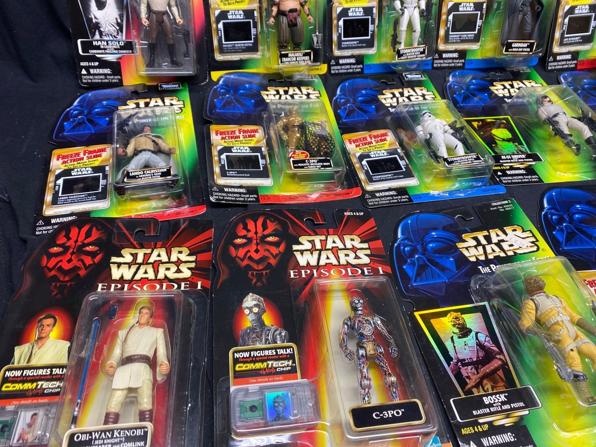 18 Star Wars action figures 1996 Power Of The Force, Hasbro And More