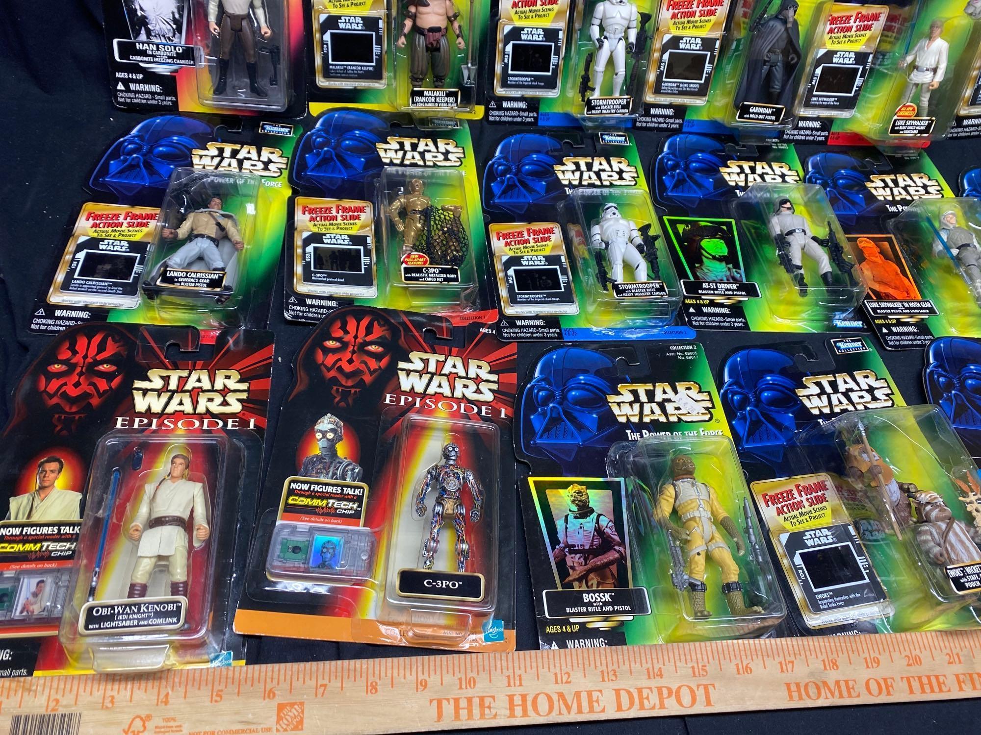 18 Star Wars action figures 1996 Power Of The Force, Hasbro And More