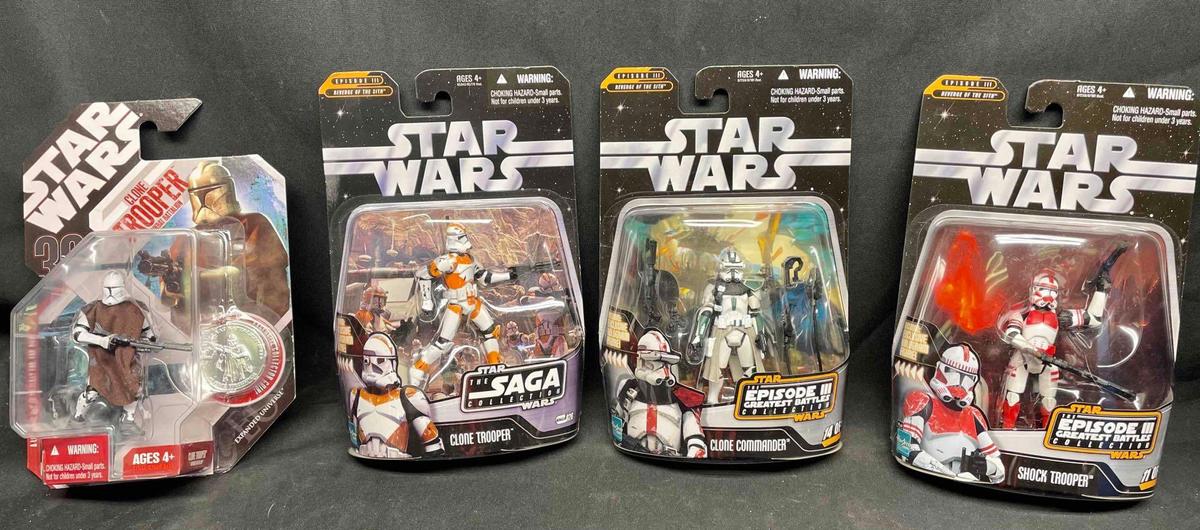 Clone Troopers Lot. Clone Commander, Shock Trooper, Hawkbat Battalion Trooper.