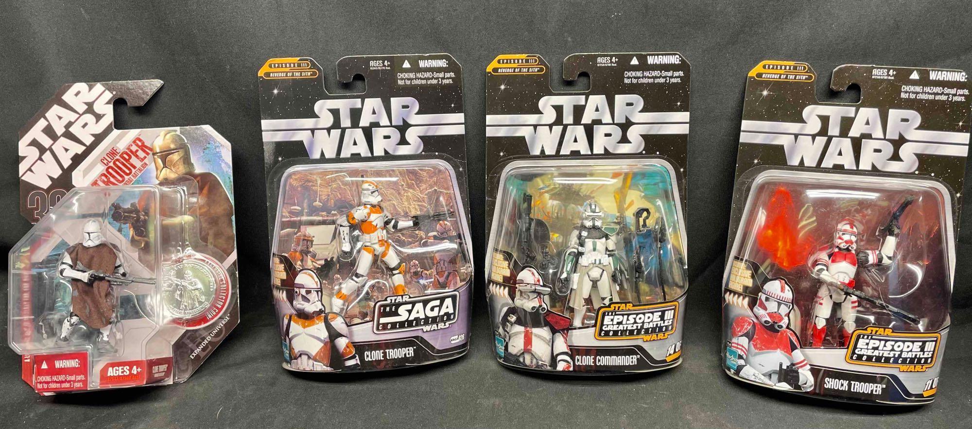 Clone Troopers Lot. Clone Commander, Shock Trooper, Hawkbat Battalion Trooper.