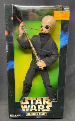 12 Inch Zuckuss, Qui-Gon Jinn and Barquin D An Action Figures. 1998-2002