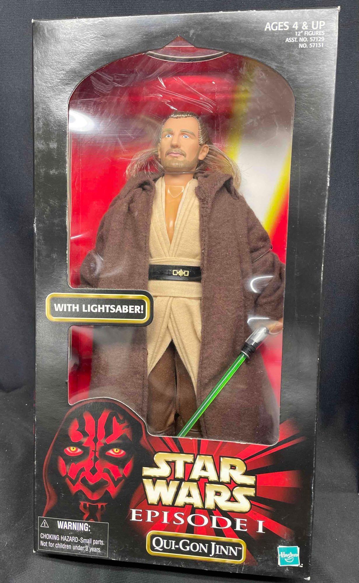 12 Inch Zuckuss, Qui-Gon Jinn and Barquin D An Action Figures. 1998-2002