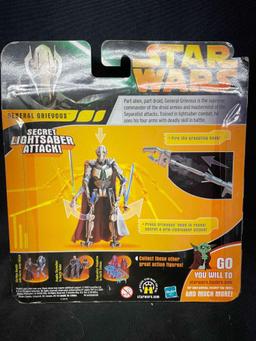 Revenge of the Sith 3 3/4 Inch Deluxe Action Figures. Stass Allie, Darth Vader and General Grievous