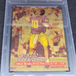 WCG 10 2000 Fleer Ultra Polychrome Tom Brady Rookie Gold Refractor