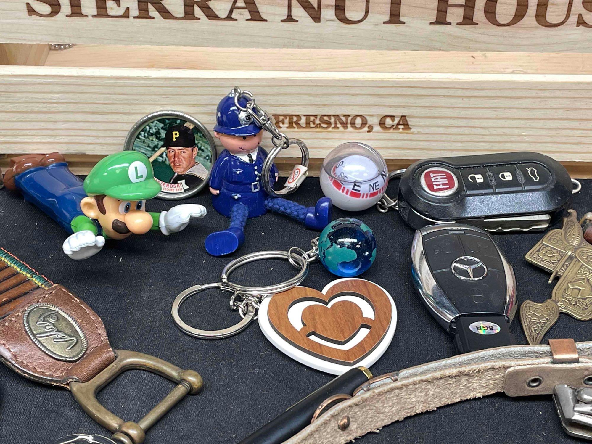 Mixed Goods Lot. Pocket Knives, Keychains, Key FOBS, more