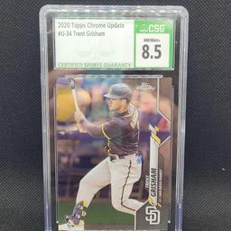 CSG 8.5 2020 Topps Chrome Update Trent Grisham baseball card