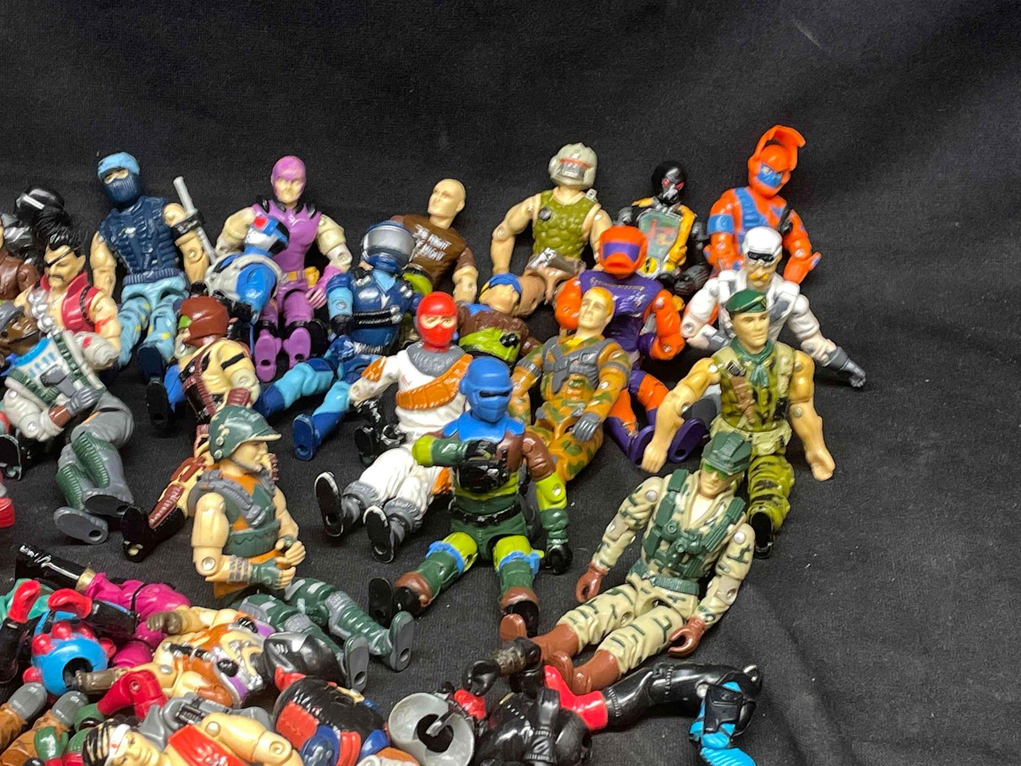 Huge Lot of Vintage GI Joe Action Figures 1980s Hasbro