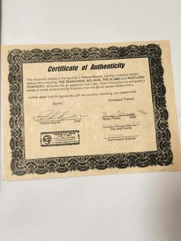 Signed Big Jake Poster COA by Patrick Wayne 19x13in