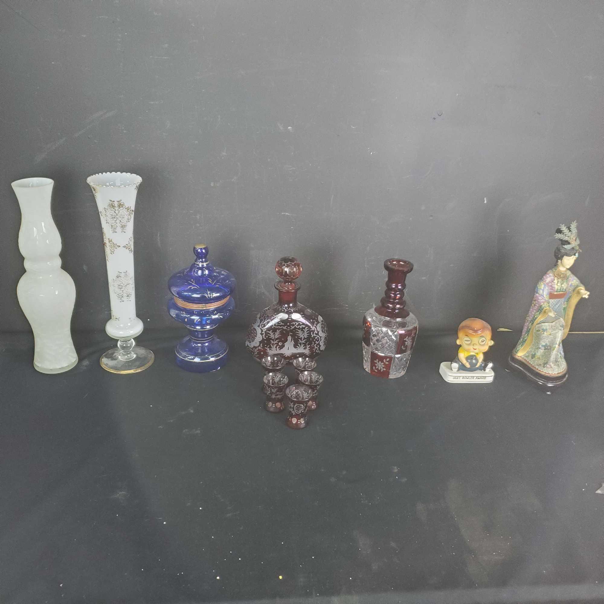 vintage vases bottles and figurines