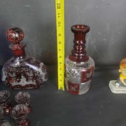 vintage vases bottles and figurines