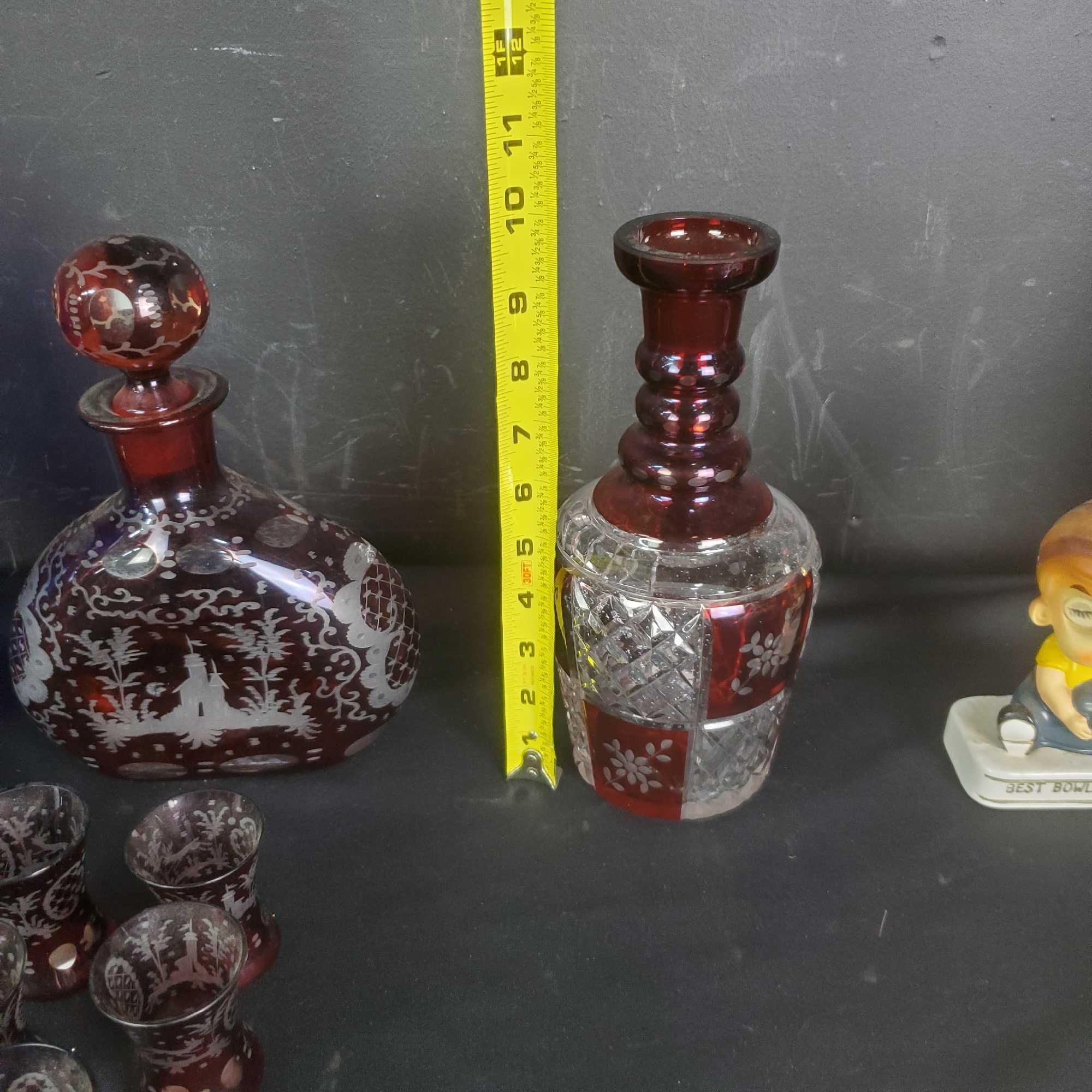 vintage vases bottles and figurines
