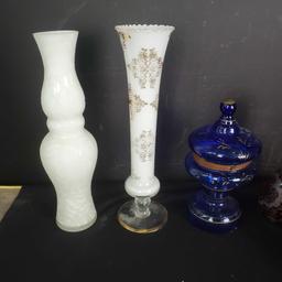 vintage vases bottles and figurines