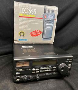 Yaesu FRG-100 Desktop Shortwave receiver, Horizon HX255s VHF Marine Radio