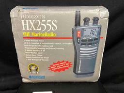 Yaesu FRG-100 Desktop Shortwave receiver, Horizon HX255s VHF Marine Radio