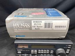 Yaesu FRG-100 Desktop Shortwave receiver, Horizon HX255s VHF Marine Radio