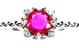 Ruby Ring 14kt Over Sterling New Designer Earth Mined Red Ruby 2+ Ct
