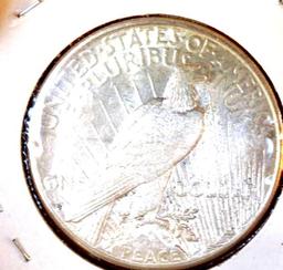 Peace Silver Dollar 1922 S Key Date Bu+++ Nicely Toned Original Beauty