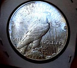 Peace Silver Dollar 1922 S Key Date Bu+++ Nicely Toned Original Beauty