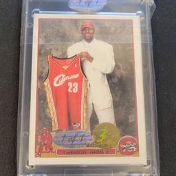 1 of 1 Custom LeBron James Jersey Patch Basketball Card