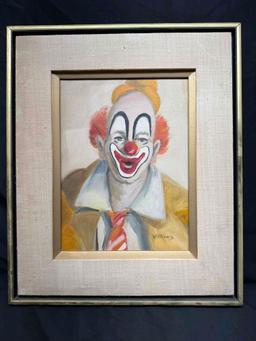 Framed Art of Clown from Williams