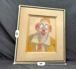 Framed Art of Clown from Williams
