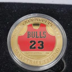 24kt Gold Plated Michael Jordan MVP Coin With COA