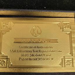 24kt Gold Plated Michael Jordan MVP Coin With COA