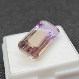 Bi color Orange and purple Amethyst Gemstone 13.30ct