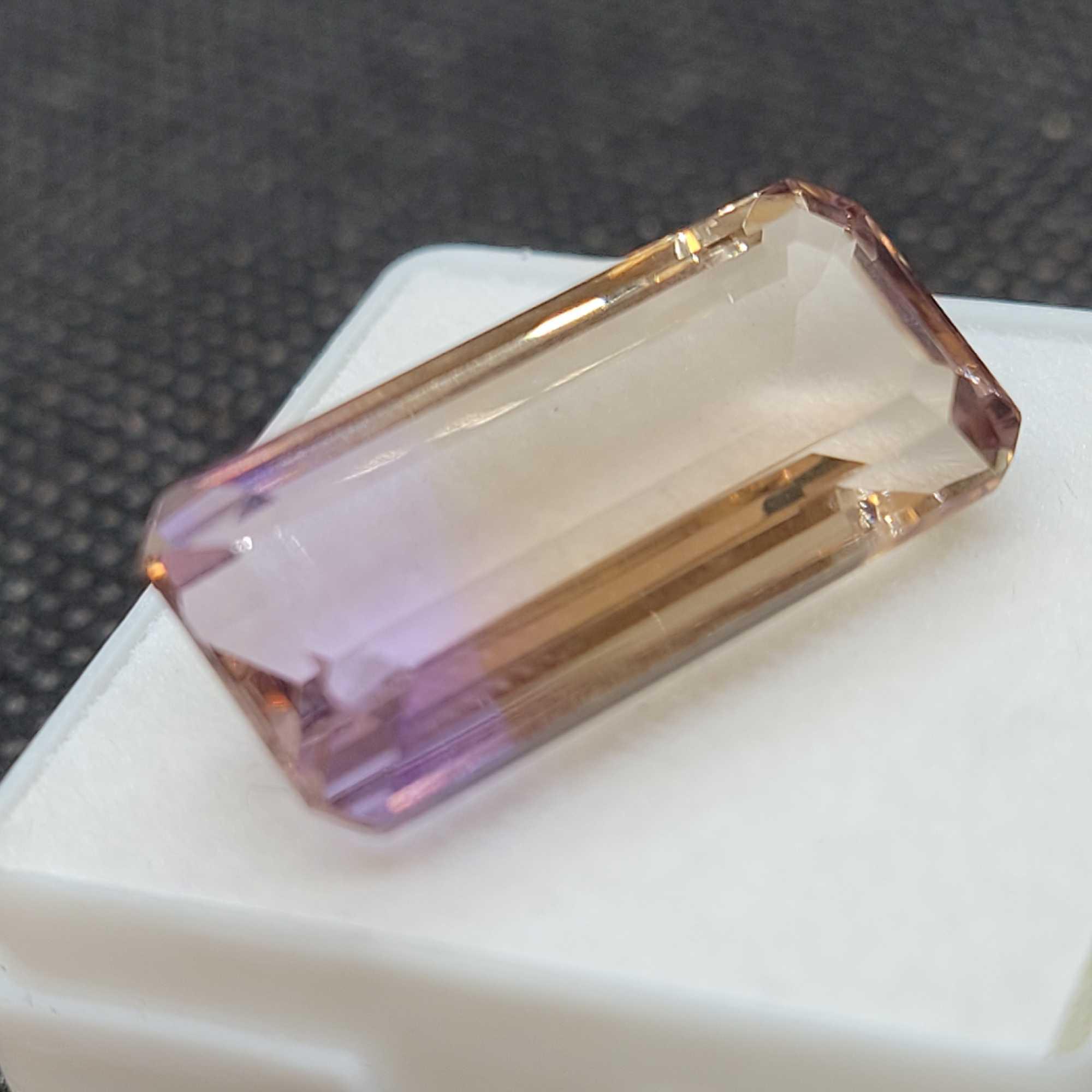 Bi color Orange and purple Amethyst Gemstone 13.30ct