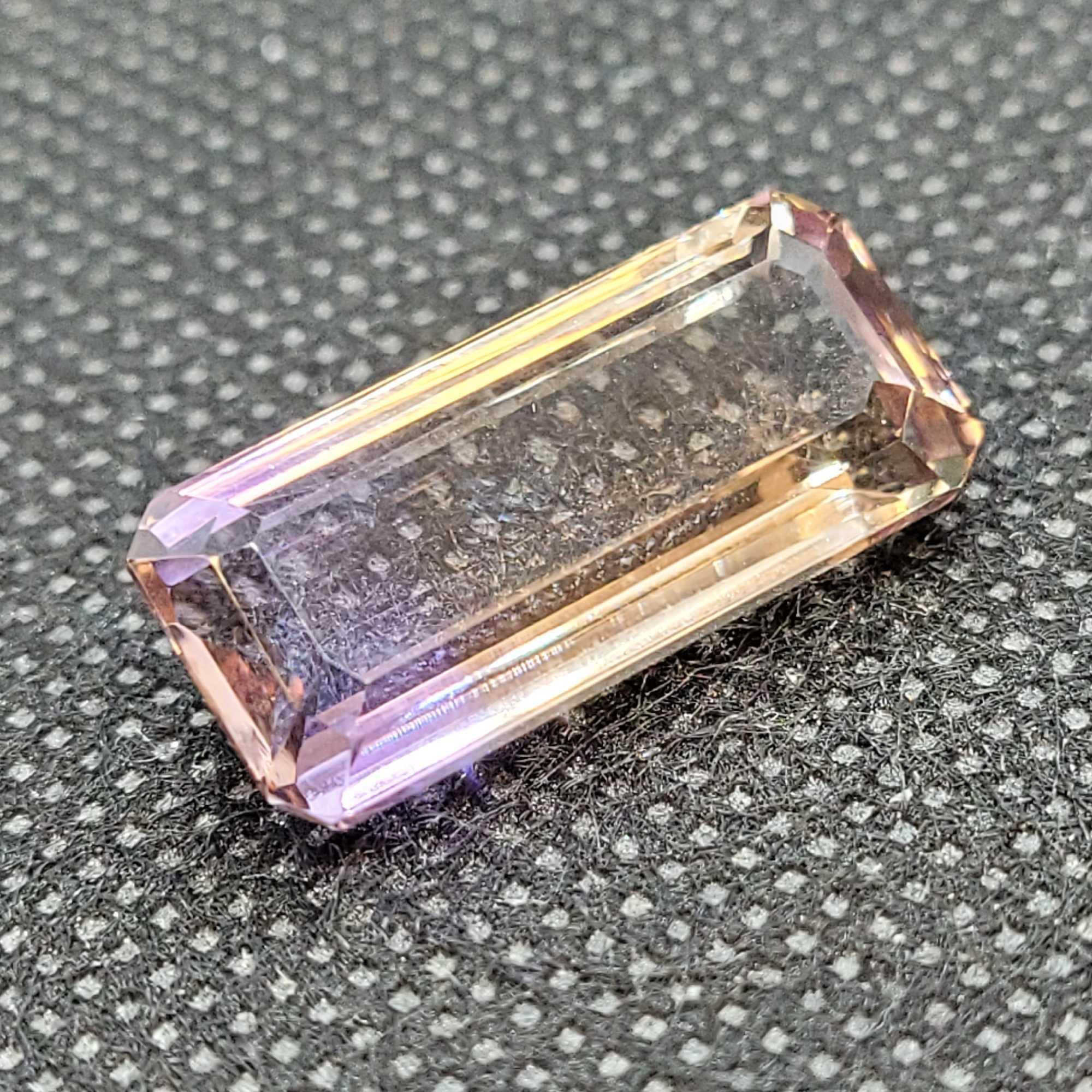 Bi color Orange and purple Amethyst Gemstone 13.30ct