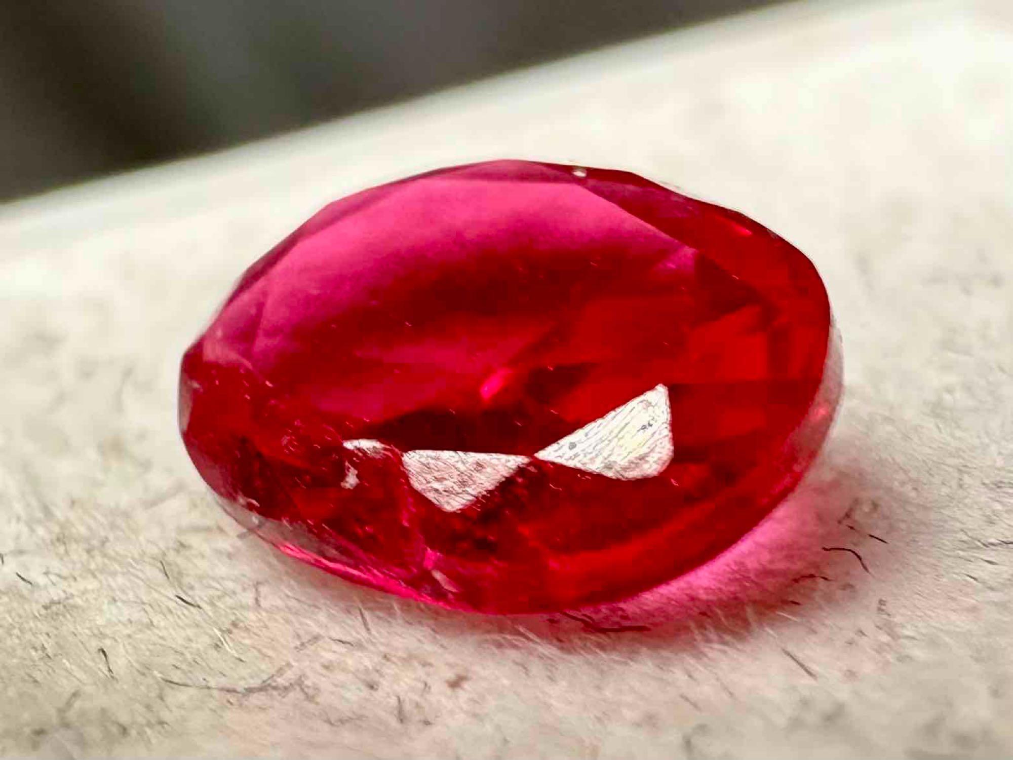 1.3ct Oval Cut Ruby Gemstone