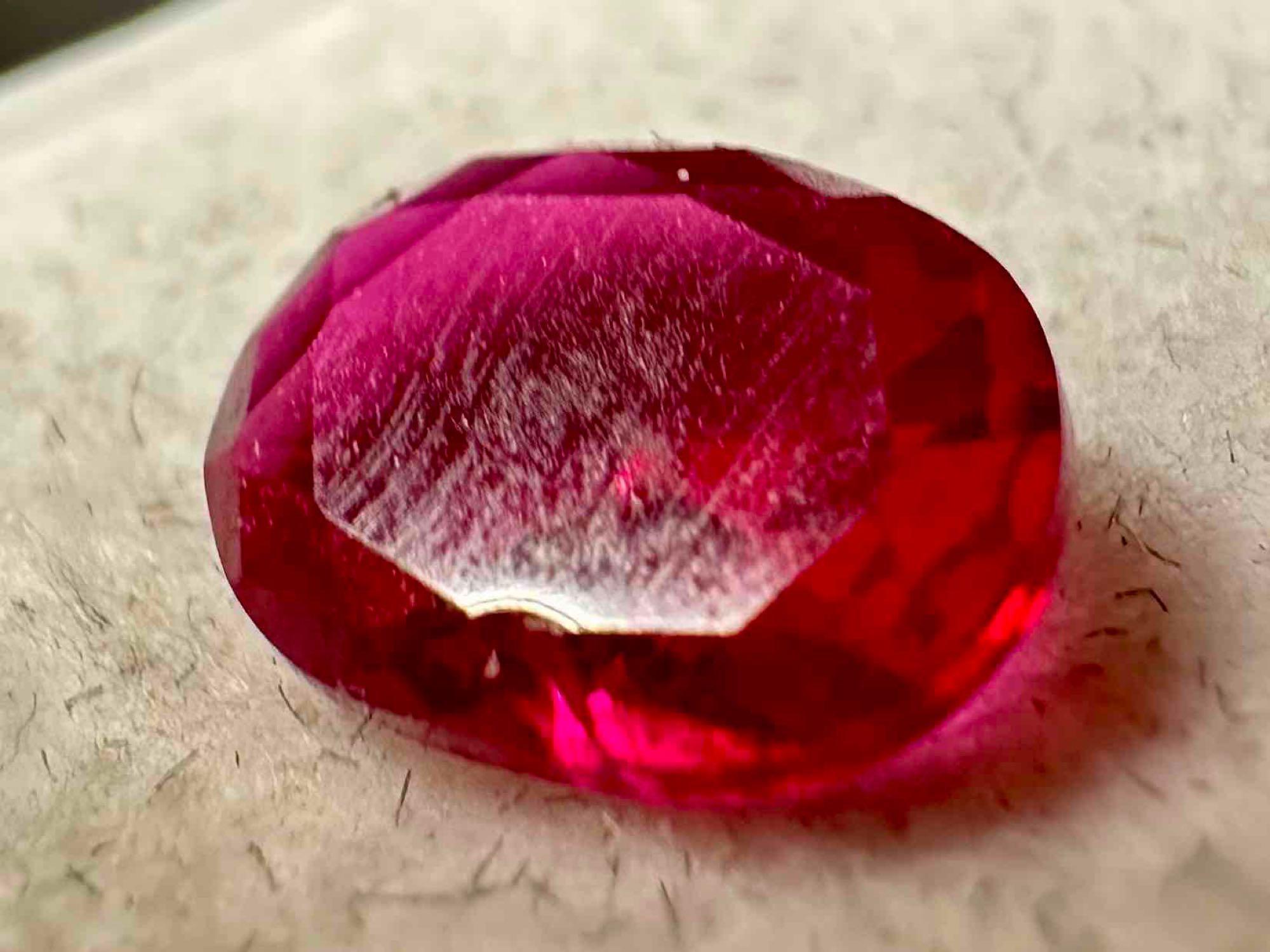 1.3ct Oval Cut Ruby Gemstone