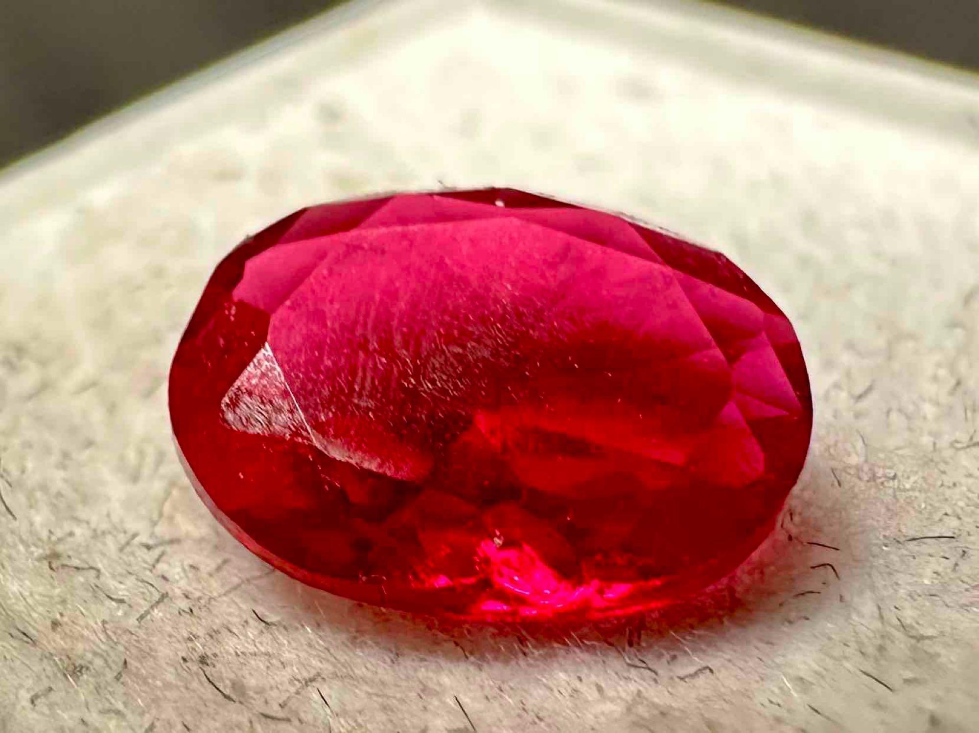 1.3ct Oval Cut Ruby Gemstone