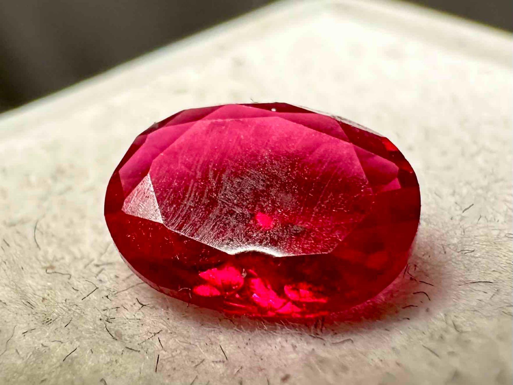 1.3ct Oval Cut Ruby Gemstone