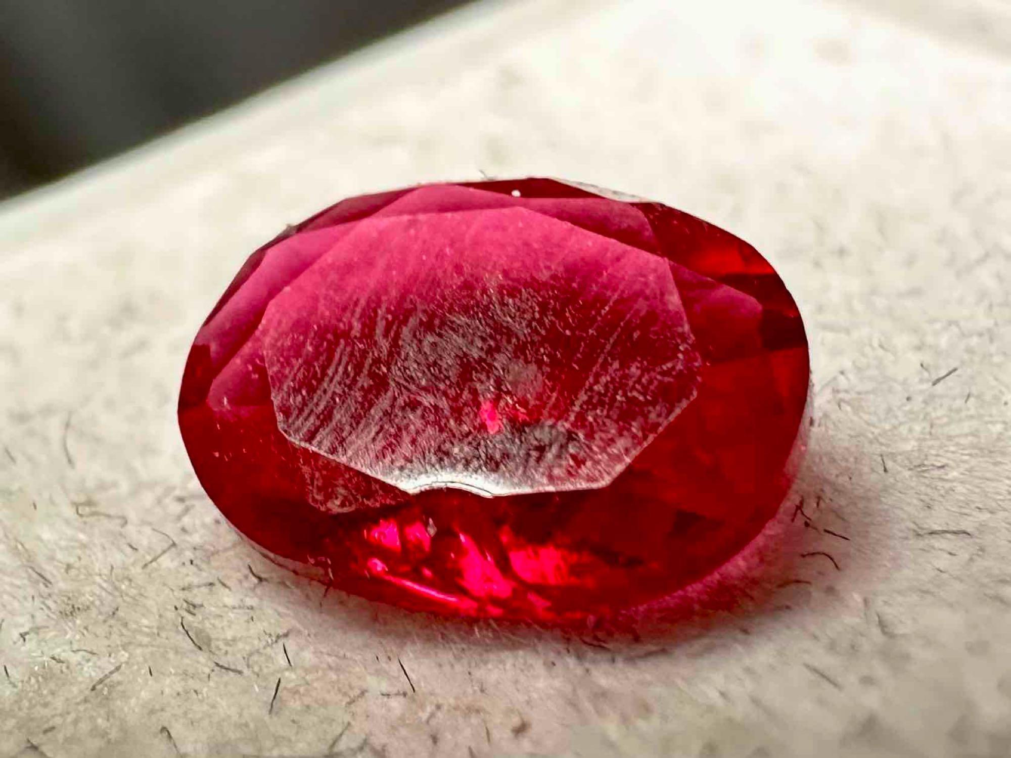 1.3ct Oval Cut Ruby Gemstone