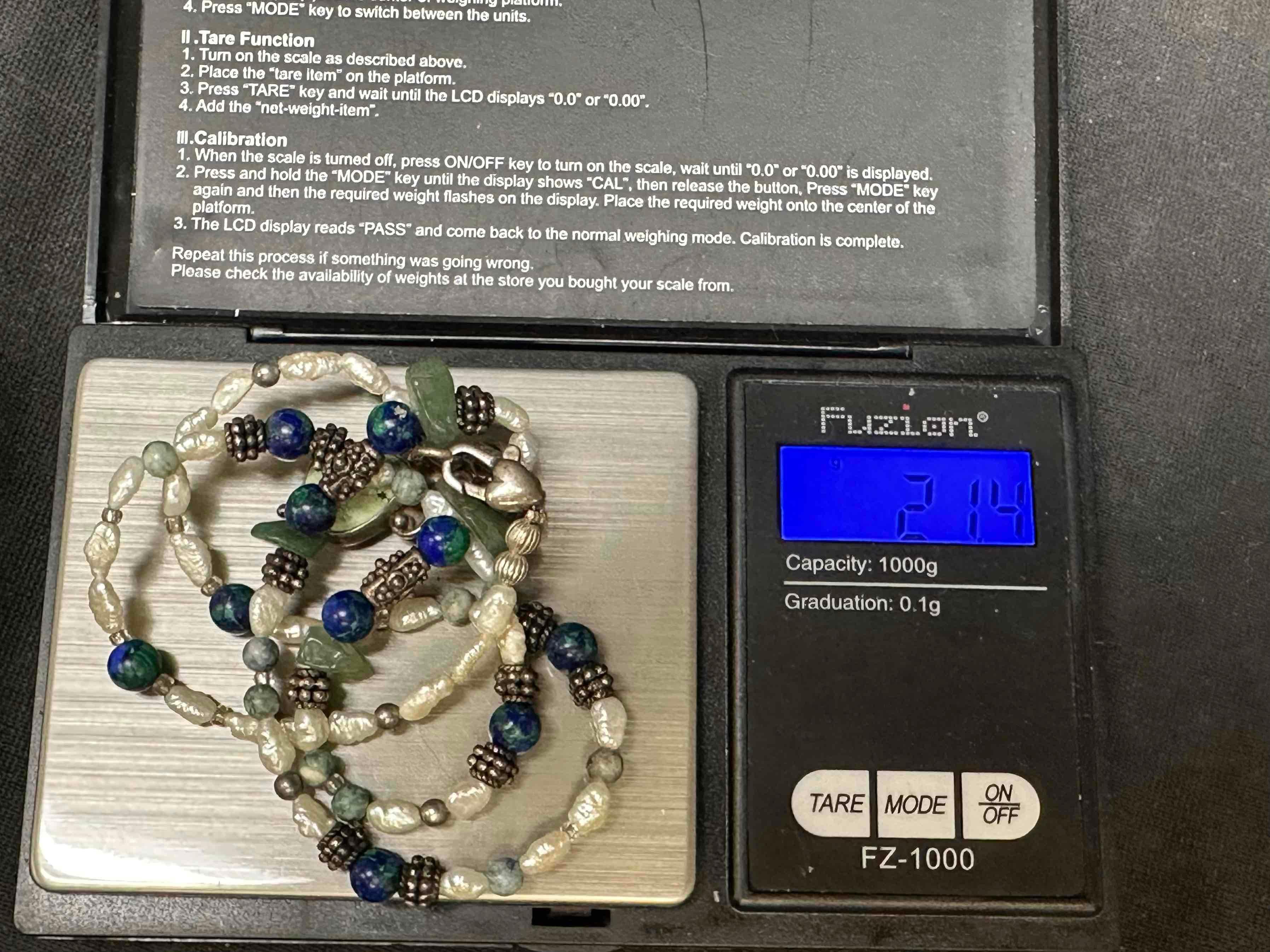 Fancy Necklace with Jade and Pearls