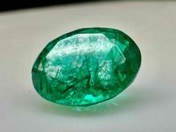 Dazzling 4.1ct Oval Cut Emerald Gemstone Mega Glow