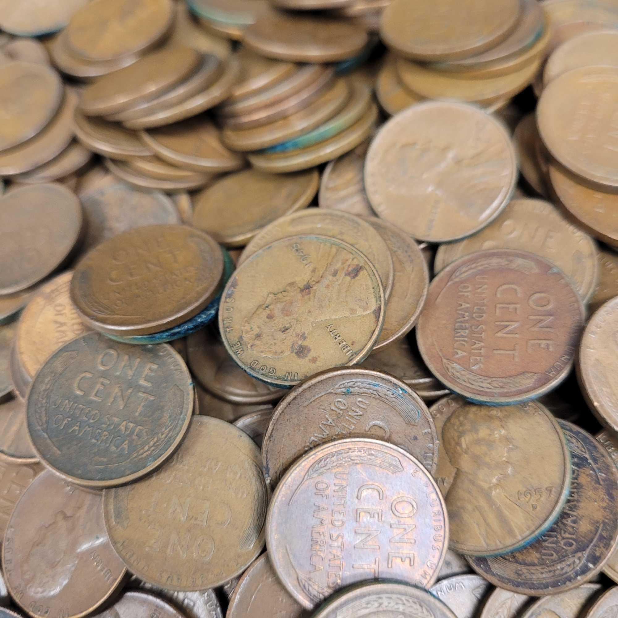 5 Troy Pounds of Wheat Cents, Unsearched, Unsorted, Guaranteed to Contain a 1909 & Indian Head Cent