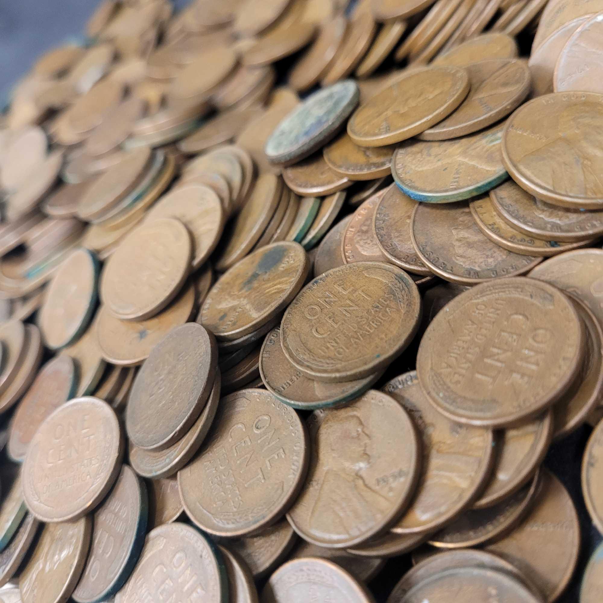 5 Troy Pounds of Wheat Cents, Unsearched, Unsorted, Guaranteed to Contain a 1909 & Indian Head Cent