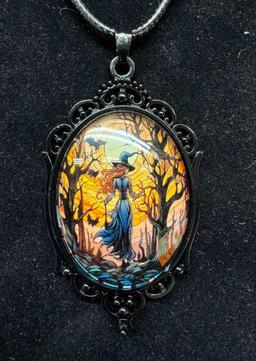 Fancy Witch Cameo Type Necklace