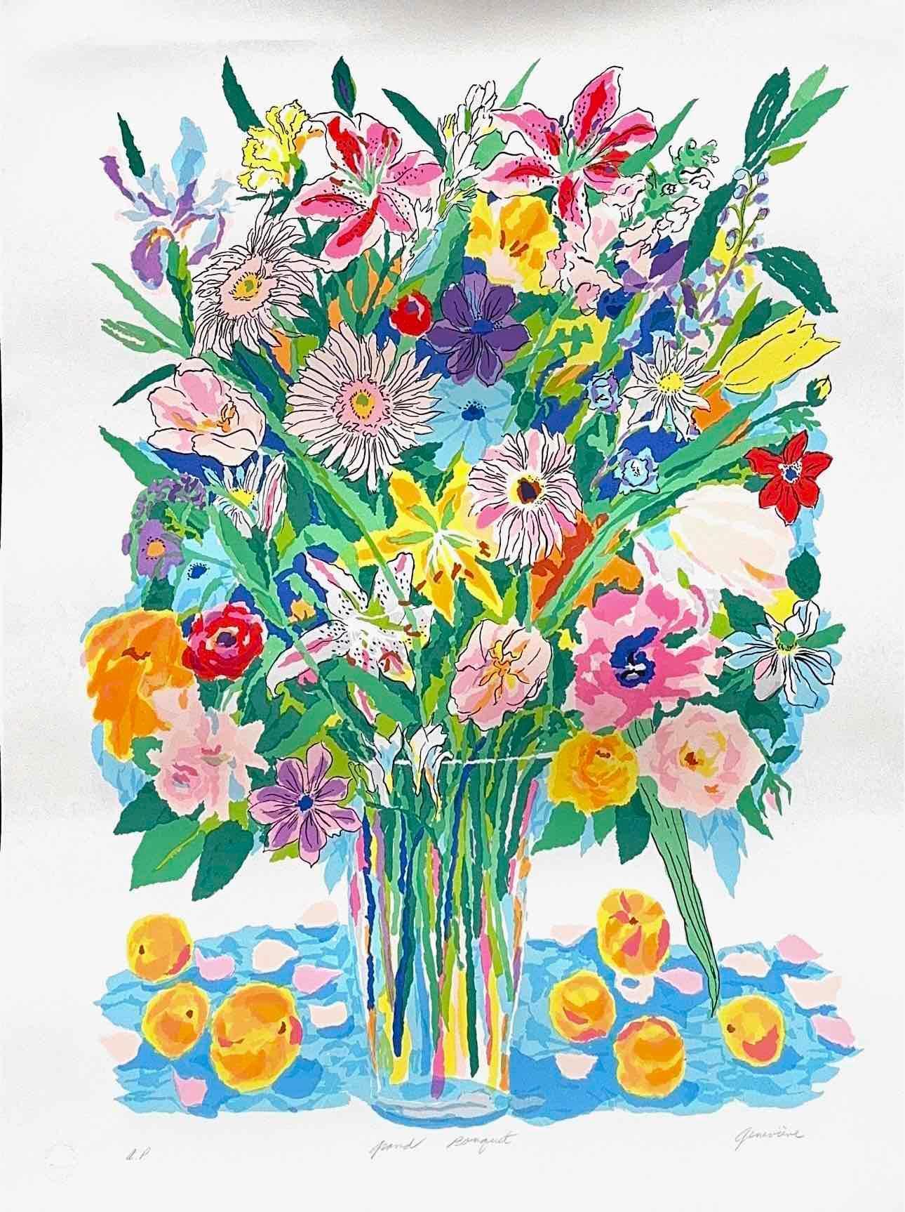 Unframed Art Piece Genevieve Taunis Wexler Grand Bouquet Artist Proof