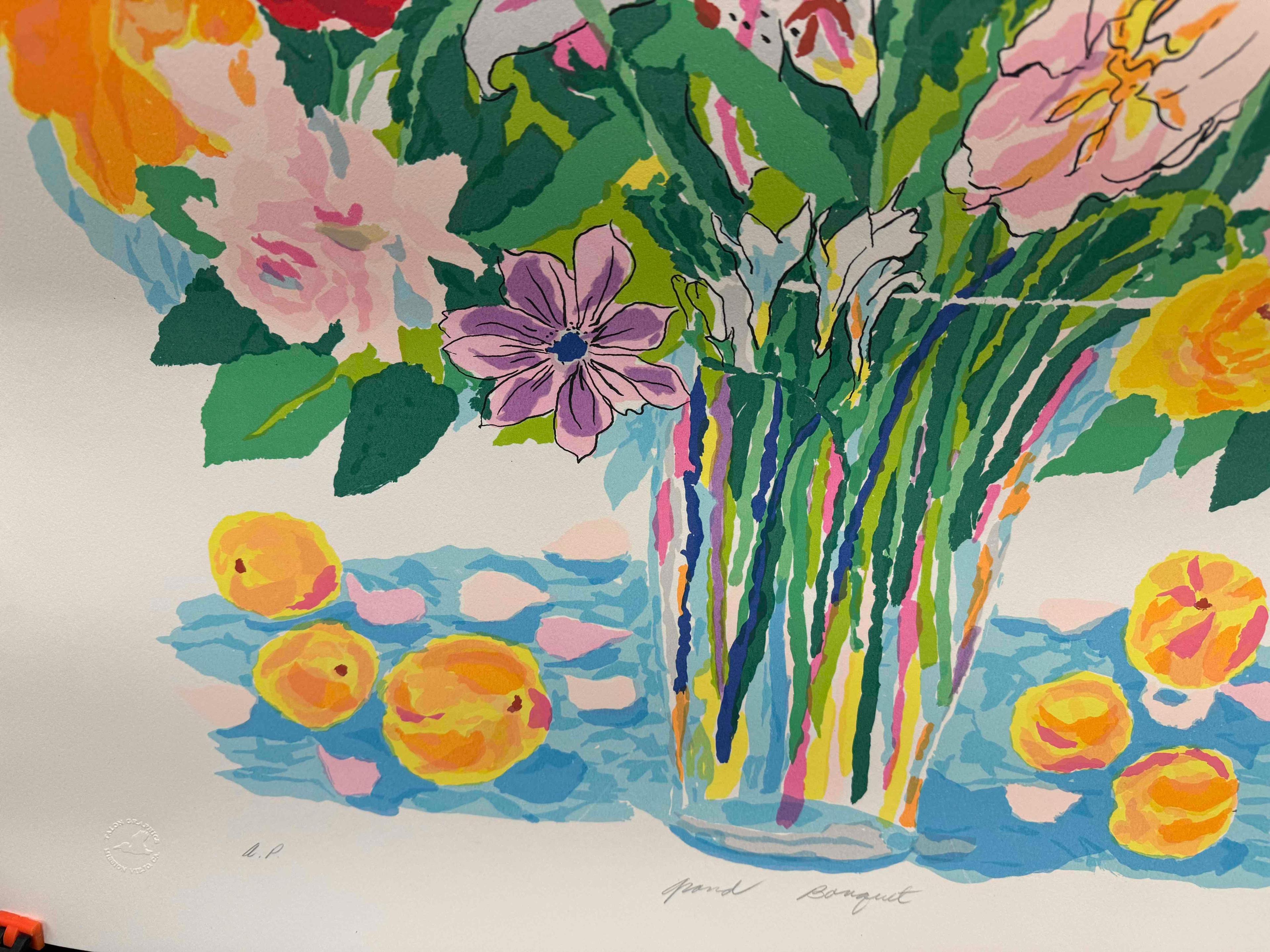 Unframed Art Piece Genevieve Taunis Wexler Grand Bouquet Artist Proof