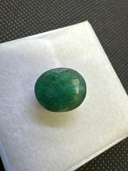 Oval Cut Green Emerald Gemstone 7.85ct