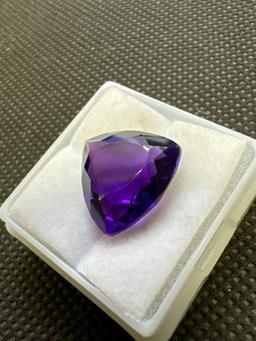 Trillion Cut Purple Amethyst Gemstone Truly Beautiful 9.15ct