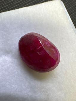 Oval Cut Red Ruby Gemstone 7.65ct