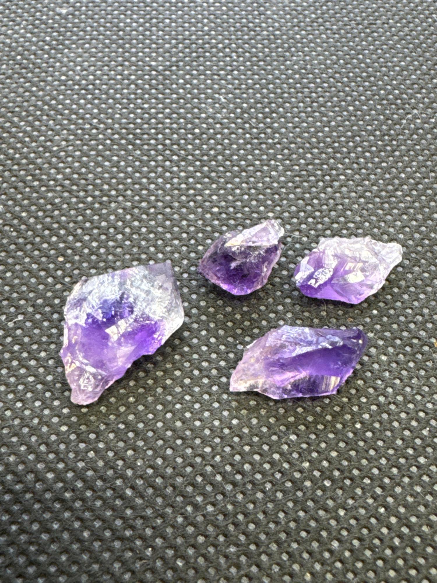 Raw Uncut Purple Amethyst Gemstone 22.15 CT